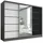 A&J MöbelLand Schiebetürenschrank AURELIA 2 200 x 0 x 0 cm Grau/Schwarz/Weiß