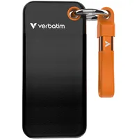 Verbatim Pocket SSD 1 TB, USB 3.2 Gen 2, für Mac, PC & Spielekonsole, Schwarz/Orange