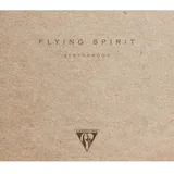 Clairefontaine 930024C Notizbuch geheftet Flying Spirit blanko elfenbein (15,5x15,5 cm, 50 Blatt, Motiv sortiert) 1 Stück Kraftbraun
