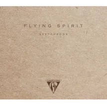 Clairefontaine 930024C Notizbuch geheftet Flying Spirit blanko elfenbein (15,5x15,5 cm, 50 Blatt, Motiv sortiert) 1 Stück Kraftbraun