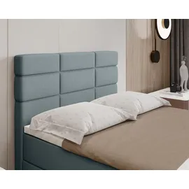 panda möbel Boxspringbett 120 x 200 cm Hellblau