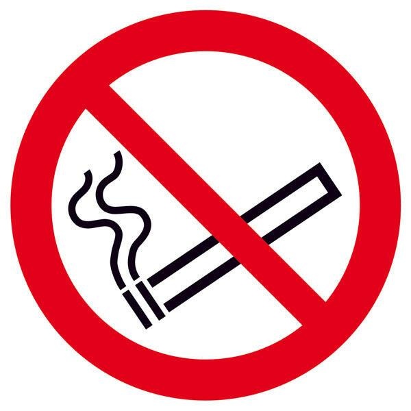 SafetyMarking® Verbotsaufkleber Schild Rauchen verboten 10 cm 10 cm Rauchen verboten