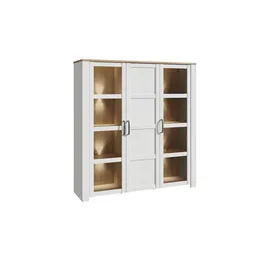 Möbel Kraft Highboard ¦ weiß ¦ Maße (cm): B: 151 H: 160 T: 42