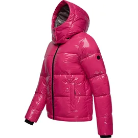 Ragwear Shiny Damen Winterjacke warm aus glänzendem Material mit (Abnehmbarer) Kapuze Roobie YOUMODO Fuchsia Gr. M (38), pink Außenmaterial: 100% Polyester. Innenfutter: 100% Polyester.