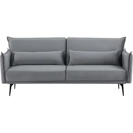 INOSIGN »TULARE, 204 cm, klappbarer 3-Sitzer mit verstellbarer Rückenlehne,« Schlaffunktion, Velvet-Samtvelours u. Webstoff