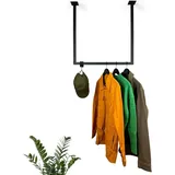 RSR Hangers Kleiderstange Mils Vierkant Garderobe U-Profil Schwarz 100 cm x 70 cm
