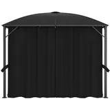 vidaXL Pavillon mit Vorhängen 300 x 300 x 265 cm Anthrazit