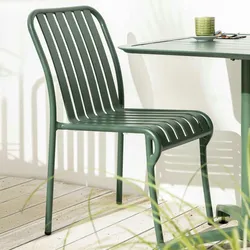 Oviala Business Design-Gartenstuhl aus dunkelgrünem Aluminium