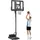 sportnow Basketballkorb Outdoor, Verstellbare Korbhöhe 230-305 cm, mit 110 x 75 cm bruchsichere Rückwand mit Rädern, Gewicht