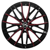 Barracuda Project 3.0 black gloss flashred 8.5x20 ET40 - LK5/114.3 ML73.1 Alufelge schwarz