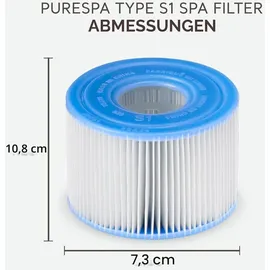 Intex S1 Filterkartusche blau und weiß 6 Stück