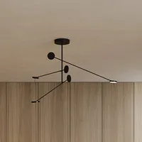 LEDS-C4 LED-Hängeleuchte Invisible Triplex, 3.000 K, schwarz,