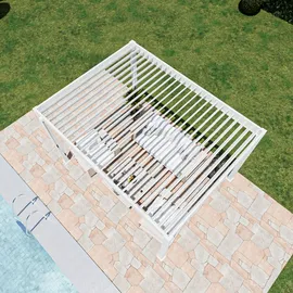 pergoline Pavillon 3 x 4 m inkl. 4 Seitenteile Weiß