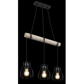 GLOBO Mina 3-flg. 50 cm Holz schwarz