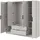 masseno Drehtürenschrank CATERINA 206 x 200 x 51 cm Gelb