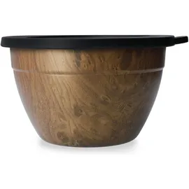 neuetischkultur Salatschüssel-Set Teakholz Optik Blau/Braun 4-tlg.