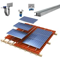 1-reihiges Solar-easy Klicksystem, silber, Quer-Verlegung, Dachpfanne