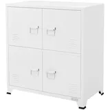 ML-Design Aktenschrank 75x40x80,5 cm Weiß aus Stahl Freistehender