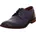 Leder-Schnürschuhe Domino in Dunkelblau Hellbraun Gr 43