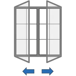 Magnetische Außenvitrine mit zweiflügligem Fenster, 1040 x 1000 mm