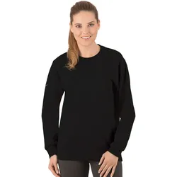 Sweatshirt TRIGEMA "TRIGEMA Sweatshirt aus Biobaumwolle", Damen, Gr. M, schwarz, 75% Baumwolle (Biobaumwolle kbA), 25% Baumwolle (recycelt), Basic, Sweatshirts