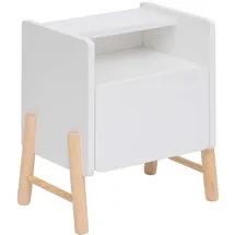 Mobili Rebecca Kindernachtkästchen, Weiß Braun,
