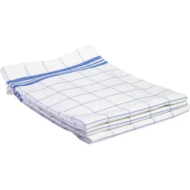 Stuco Geschirrtuch "Bambus, kariert", weiß (weiß, blau), B:50cm L:70cm, 30% Baumwolle, 70% Viskose, Geschirrtücher, Geschirrtuch