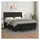 vidaXL Boxspringbett mit Matratze Schwarz 180x200 cm Kunstleder