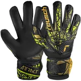 REUSCH Attrakt Infinity Finger Support Junior Torwarthandschuhe für Kinder optimal für Kunstrasen, 5, schwarz-Gold-gelb