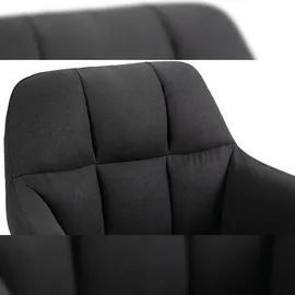 CLP Barhocker Natoma Stoff I 360° Drehbar, Metallgestell Höhenverstellbar Mit Fußstütze I Thekenhocker Für Bar Mit Gepolsterte Sitzfläche