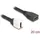 DeLock HDMI-Kabel HDMI weiblich zu HDMI weiblich 20 cm Schwarz/Weiß