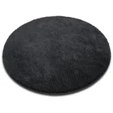 Karat Badematte Bari Hazy, Rund, Badteppich, Viele verschiedene Farben & Größen, Höhe 30 mm, Weicher & dichter Flor, Polyester, Mikrofaser, Rund, besonders weich durch Mikrofaser grau