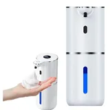 OKWISH Seifenspender Schaumspender Flüssigseifenspender Infrarot-Seifenspender Seifenpumpe, (mit Sensor IPX5 wasserdicht für Bad Toilette Küche Büro Hotel usw, 1-tlg., Kabellos Akku Seifen Spender 6-stufiger Schaumregulierung), Wiederaufladbar Ohne Bohren Wandmontage berührungslos