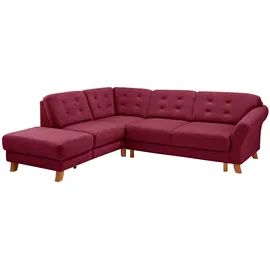 Home Affaire "Trondheim L-Form", rot (dunkel rot), B:260cm H:89cm T:90cm, Struktur weich ( 97% Polyester, 3% Baumwolle);Luxus-Microfaser ALTARA NUBUCK (100% Polyester);Luxus-Microfaser Lederoptik (100% Polyester), Sofas, Ecksofa, mit Federkern