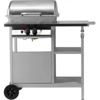 LUND Gasgrill 5,5kW, 2 Brenner, Edelstahl 91,3 × 54,6