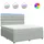 vidaXL Boxspringbett 180 x 200 cm Hellgrau