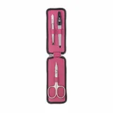 Erbe Solingen Maniküre-Etui mit Reißverschluss in Pink 3-teilig