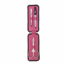 Erbe Solingen Maniküre-Etui mit Reißverschluss in Pink 3-teilig