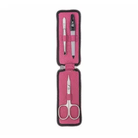 Erbe Solingen Maniküre-Etui mit Reißverschluss in Pink 3-teilig