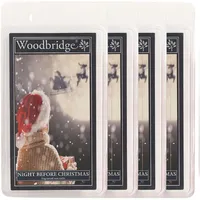 Woodbridge Duftwachs Set Night Before Christmas (4X) | Weihnachts Duft | Bis zu 8h Duftdauer je Melt | Für Duftlampen & Wachswärmer | Hochwertiges Paraffinwachs | Raumduft für Zuhause & Büro
