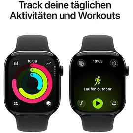 Apple Watch Series 11 GPS + Cellular 46mm Jet Black Aluminium Sport Band black M/L