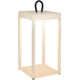 Brilo LED Laterne Luca Touch Dimmbar IP44 Spritzwassergeschützt Beige
