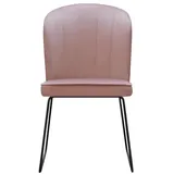 Xlmoebel Polsterstuhl Eleganter gepolsterter Stuhl mit hochwertigem Textilbezug (8x Stuhl), Hergestellt in Europa rosa
