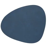 Lind DNA Tischset Curve Double Leder Midnight Blue, Maße: