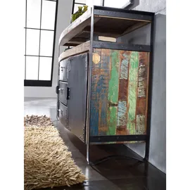 Massivmoebel24 Sideboard Altholz 150x43x90 Mehrfarbig lackiert Industrial #06