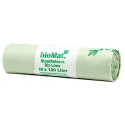200 `bioMat` Kompostbeutel auf Stärkebasis 120 l 130 cm x 88 cm ohne Tragegriff