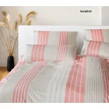 ELEGANTE Bettwäsche Range Korallrot 135 x 200 cm + 40 x 80 cm
