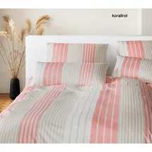 ELEGANTE Bettwäsche Range Korallrot 135 x 200 cm + 40 x 80 cm