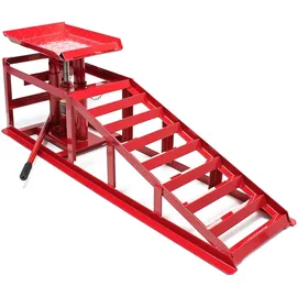 Wiltec Wagenheber Stahl 2000 kg rot höhenverstellbar