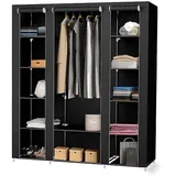 homewell Kleiderschrank Stoffschrank Faltschrank Faltbare Wäscheschrank 172 * 134 * 43cm (Schwarz)